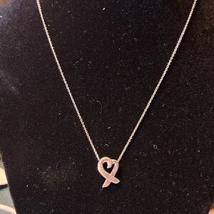 293. Tiffany & Co. Silver Loving Heart Necklace with COA